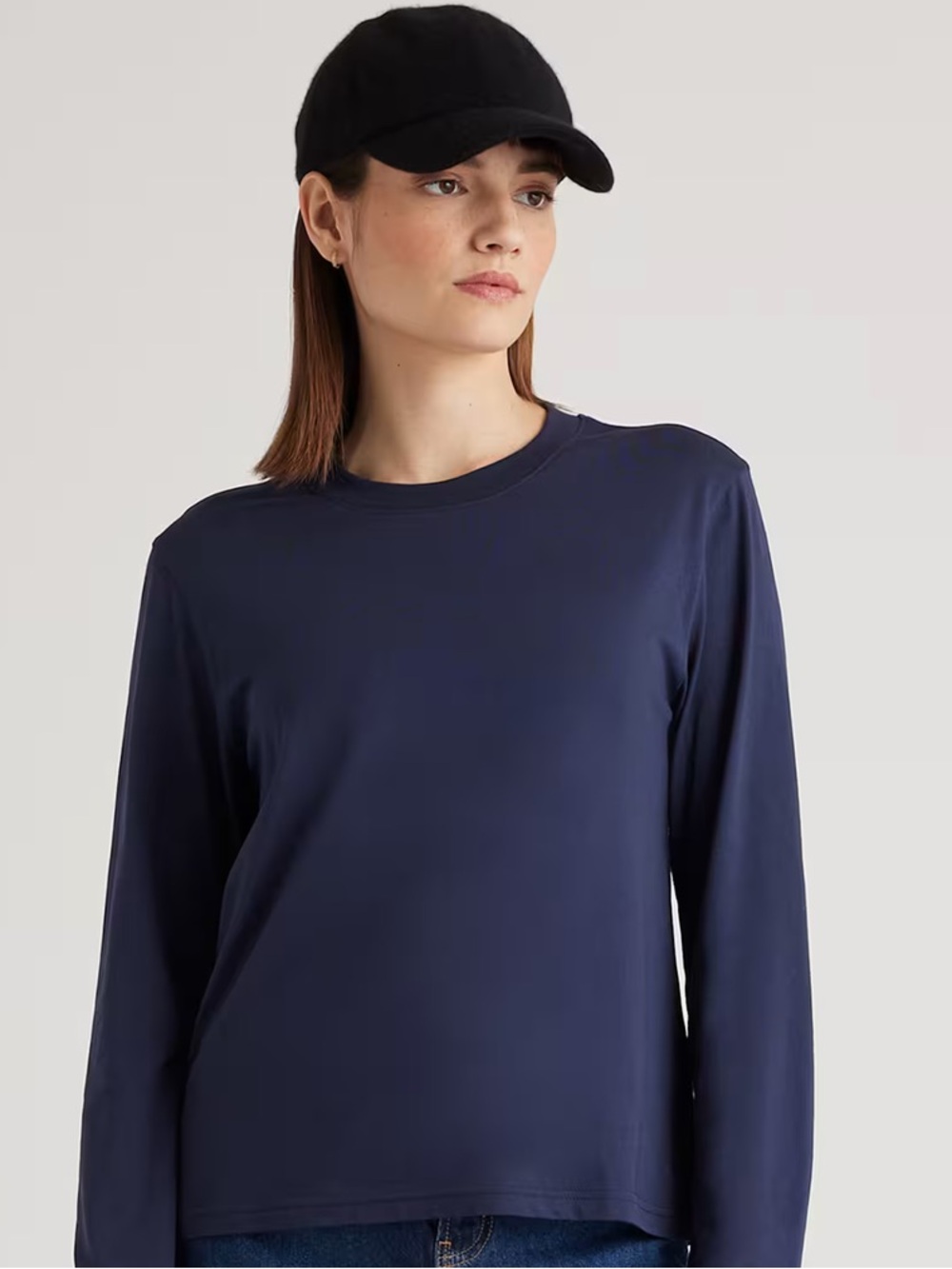 Quince Cotton Modal Relaxed Long Sleeve Tee NEW